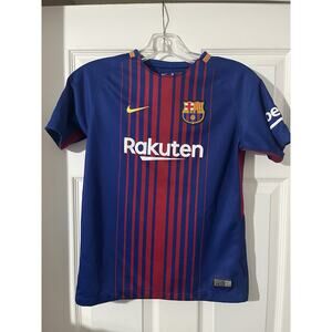 Nike FC Barcelona Jersey 17/18 Youth Sz L Blue FCB Messi 847387-456